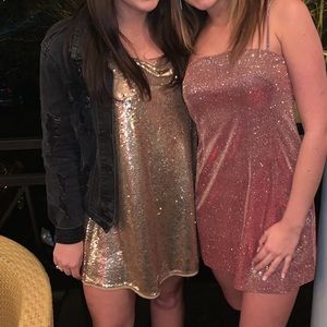 Free People Gold Sequined Dress